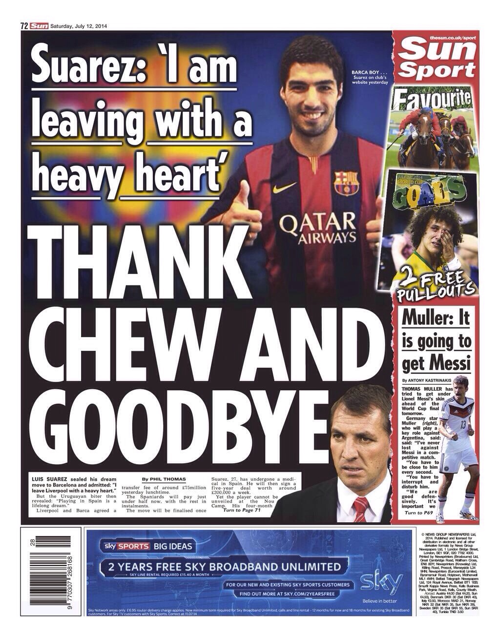 See All Of Tomorrow's UK Newspaper Back Page Headlines - talkingbaws